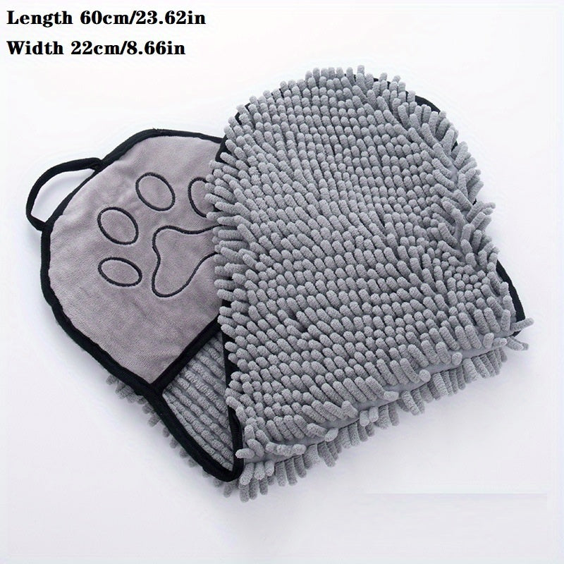 Quick-Dry Microfiber Dog Towel with Hand Pockets – Perfect for Large Pets!