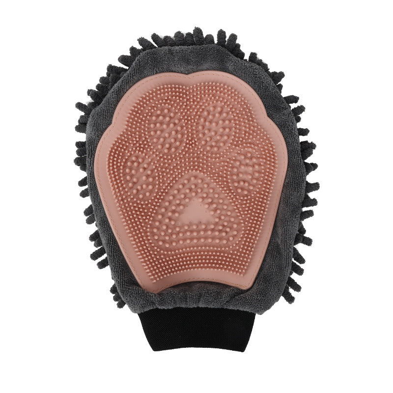 "2-in-1 Pet Bathing Brush Glove for Grooming, Massaging, and Drying Dogs & Cats"