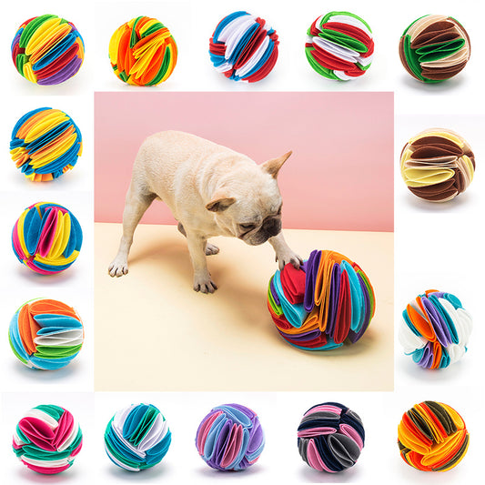 **"Foldable Snuffle Ball for Dogs & Cats - IQ-Boosting Training Toy"**