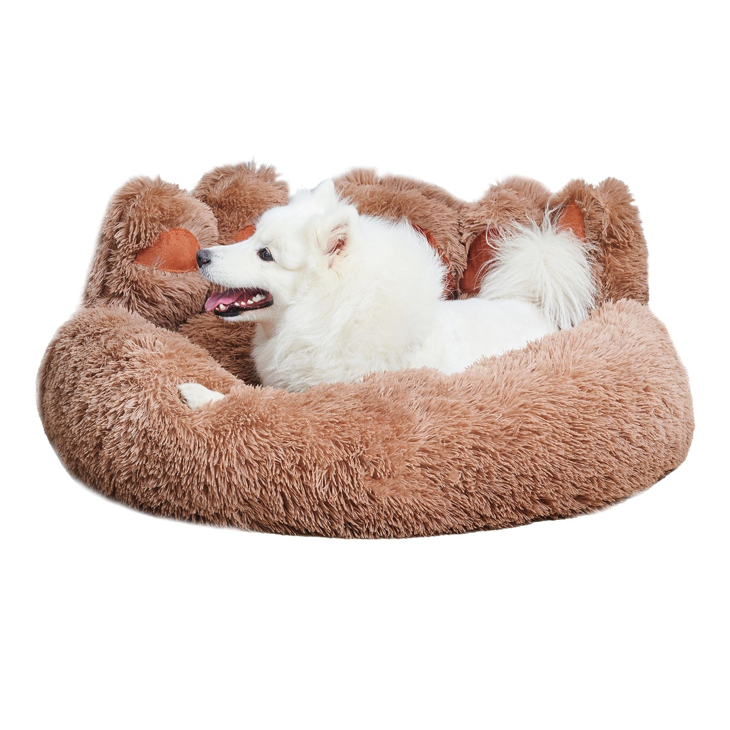 Cozy Bear Paw Dog Bed – Plush, Cute & Comfortable for Small to Medium Pets