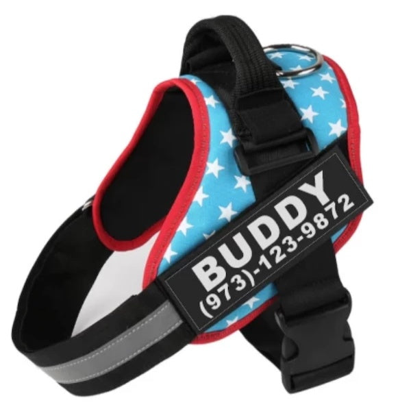 Adjustable No-Pull Reflective Dog Harness - Comfortable, Breathable, and Stylish Vest for All Sizes