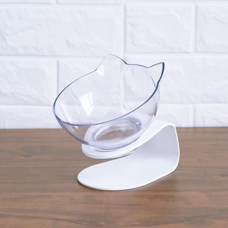 "Ergonomic Double Cat Bowl – Protect Your Cat's Neck While Eating"