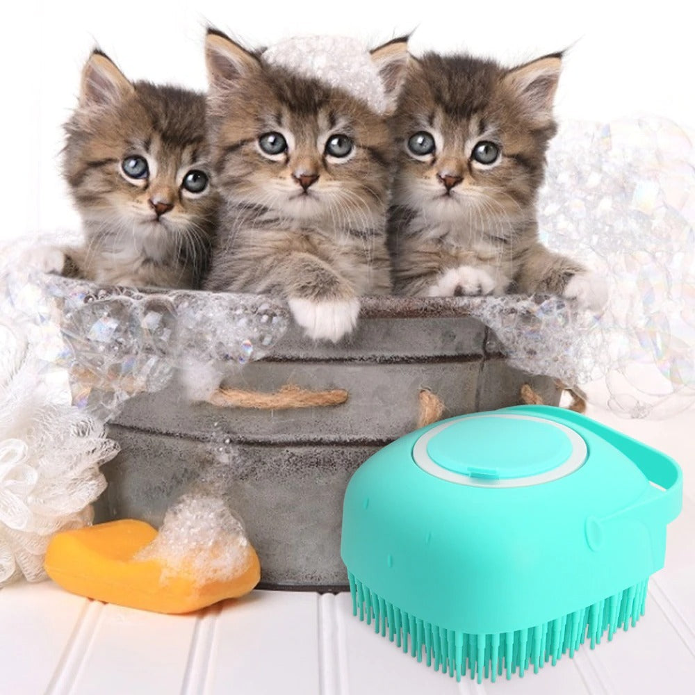 Soft Silicone Pet Shampoo Massager – Perfect for Grooming & Bathing Your Dog or Cat!