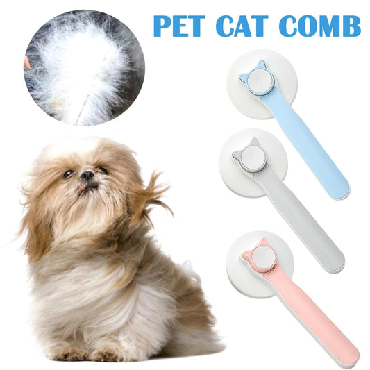 **Self-Cleaning Pet Brush for Cats and Dogs – Tangle-Free Grooming Made Easy!**