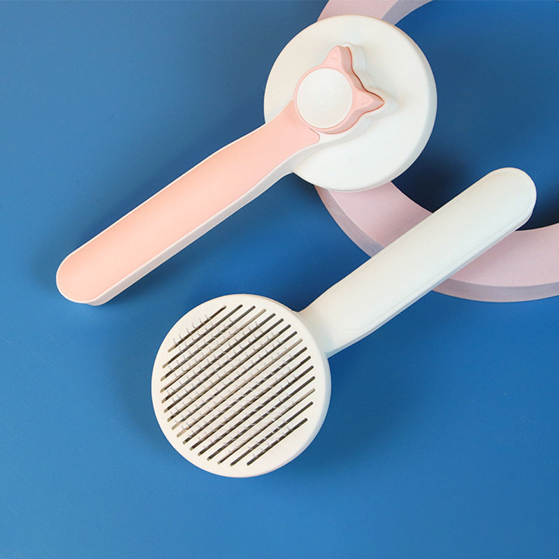 **Self-Cleaning Pet Brush for Cats and Dogs – Tangle-Free Grooming Made Easy!**