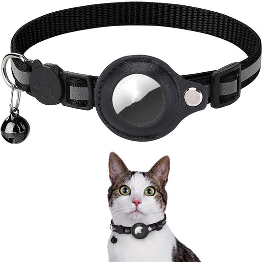 Reflective Nylon Collar with Airtag Holder – Keep Your Pet Safe and Stylish!