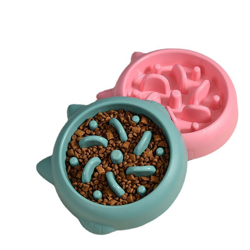 Pet Cat Slow Feeder Bowls Anti Choking Slow Feeder Dish Bowl Home Dog Eating Plate Anti Gulping Bowl Supplies