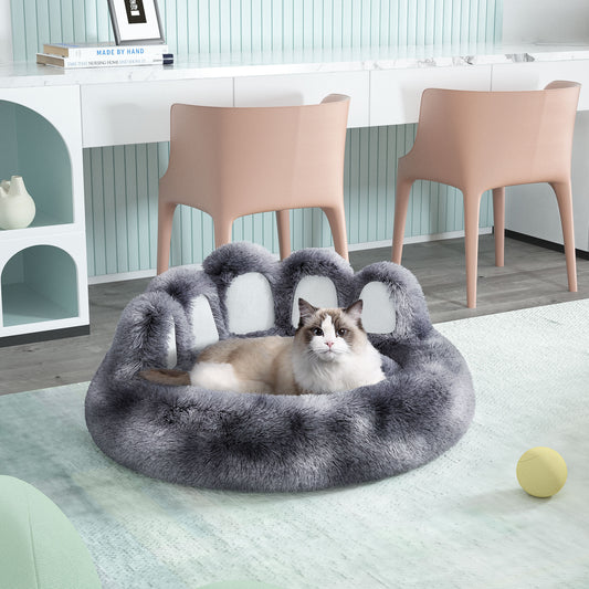 Cozy Bear Paw Dog Bed – Plush, Cute & Comfortable for Small to Medium Pets
