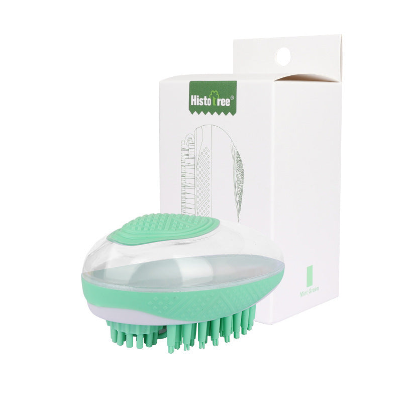 2-in-1 Dog & Cat Bath Brush – Soft Silicone Grooming & Massage Tool