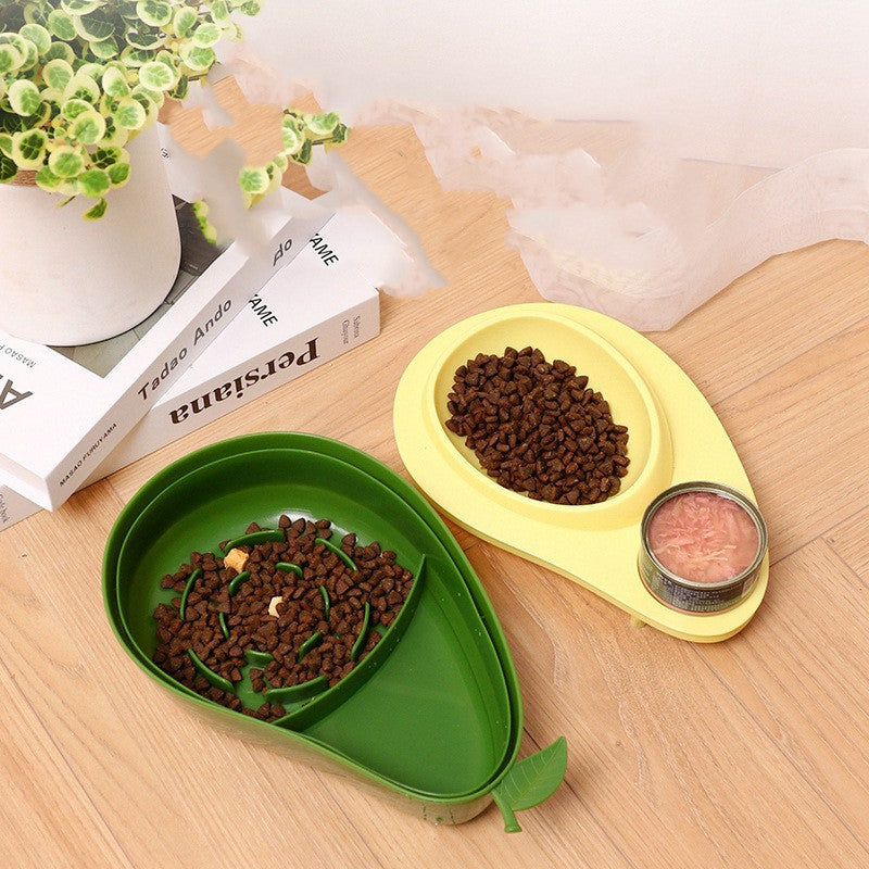 Avocado Pet  Cat Automatic Feeder Bowl For Dogs Drinking Water 690ml Bottle Kitten Bowls Slow Food Feeding Container Supplies