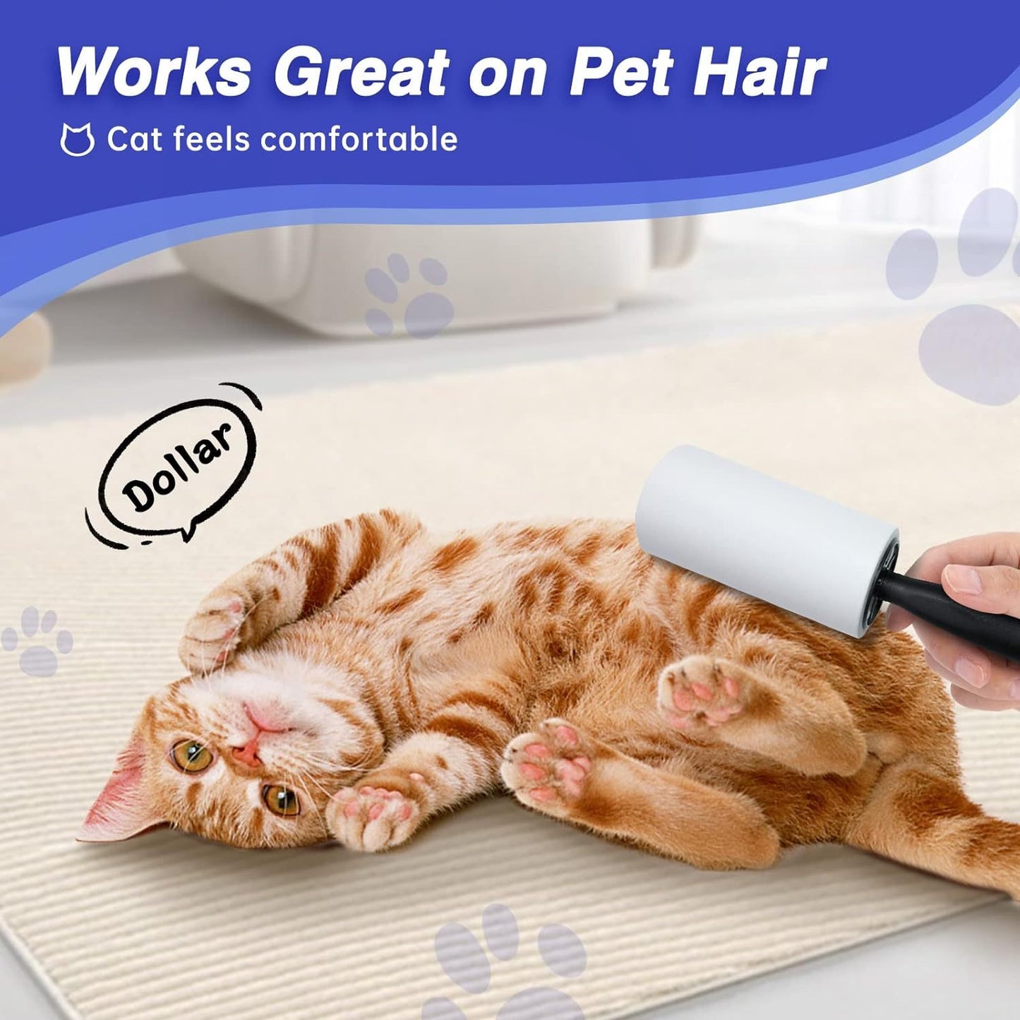 "RAINBEAN Extra Sticky Lint Rollers – 540 Sheets, Pet Hair Remover for Clothes & Furniture"