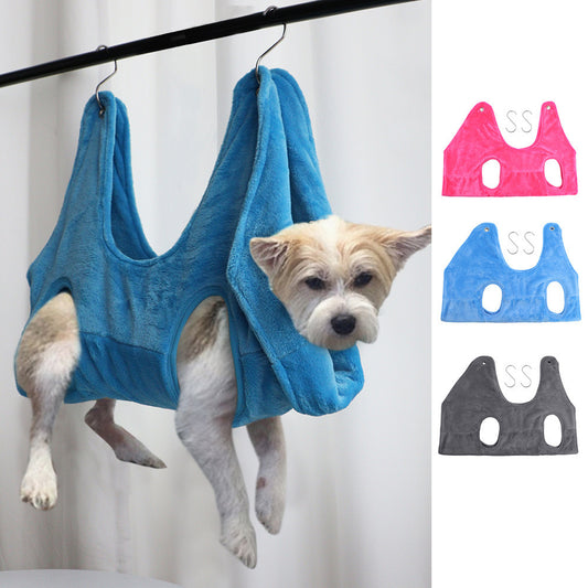 "Pet Grooming Hammock – Easy, Comfortable Restraint for Dogs & Cats During Grooming"