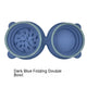 Portable Silicone Double Food Bowls Foldable Non-Slip Cat Bowl Pet Travel Anti-Choking Feeding Bowl Outdoor