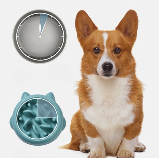 Pet Cat Slow Feeder Bowls Anti Choking Slow Feeder Dish Bowl Home Dog Eating Plate Anti Gulping Bowl Supplies
