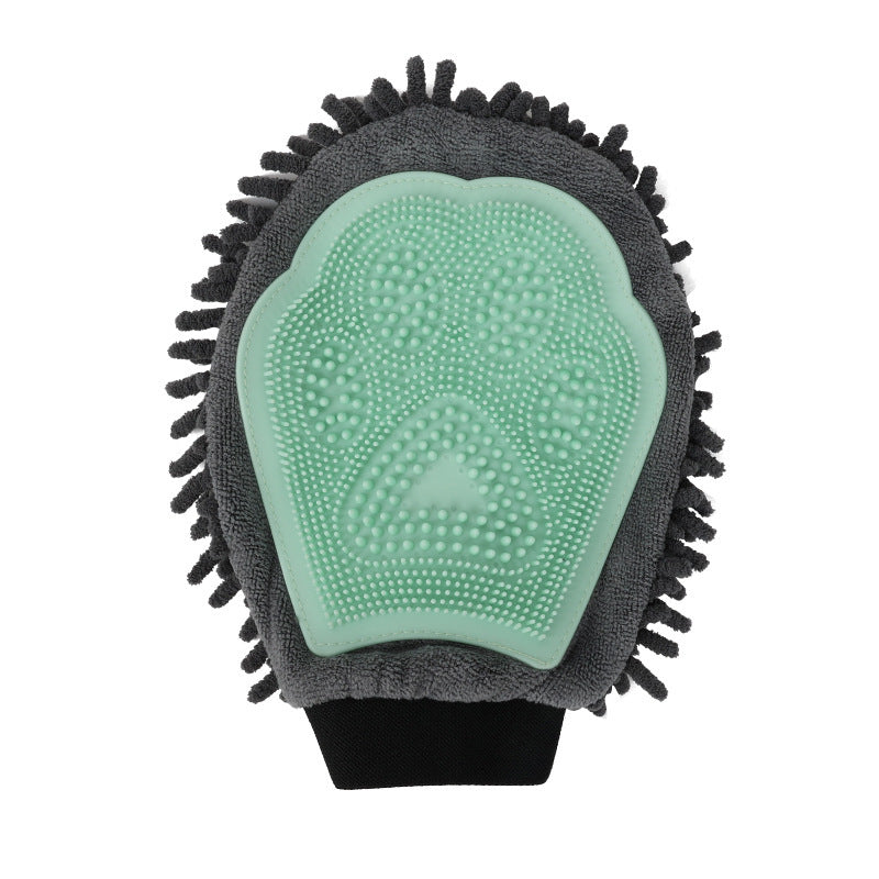 "2-in-1 Pet Bathing Brush Glove for Grooming, Massaging, and Drying Dogs & Cats"