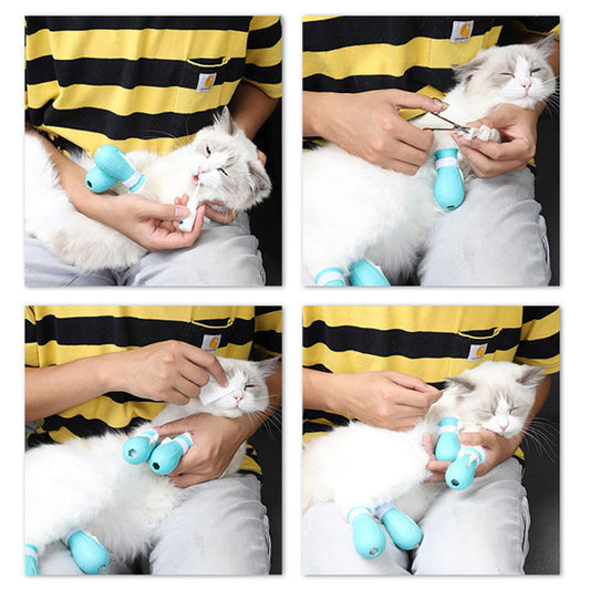 Adjustable Anti-Scratch Cat Claw Covers – Protect Furniture & Cat Paws!