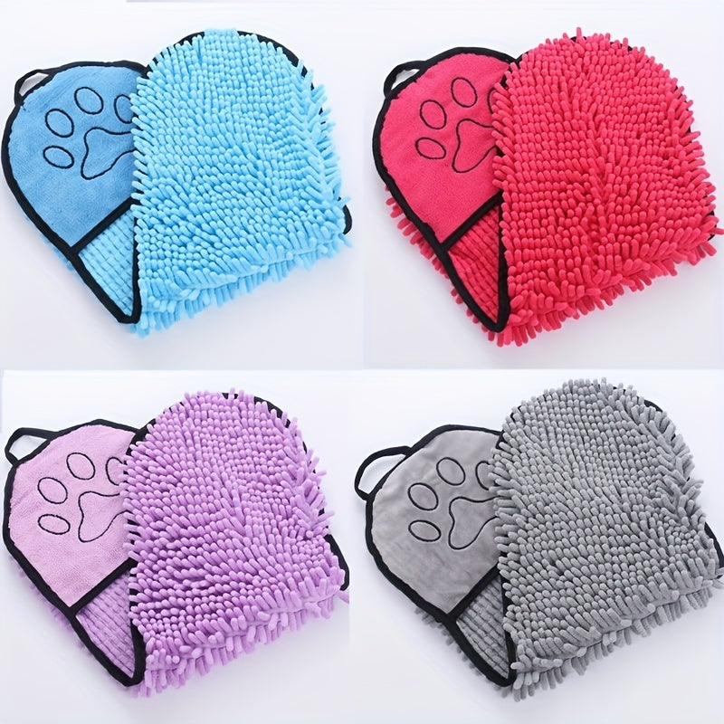 Quick-Dry Microfiber Dog Towel with Hand Pockets – Perfect for Large Pets!