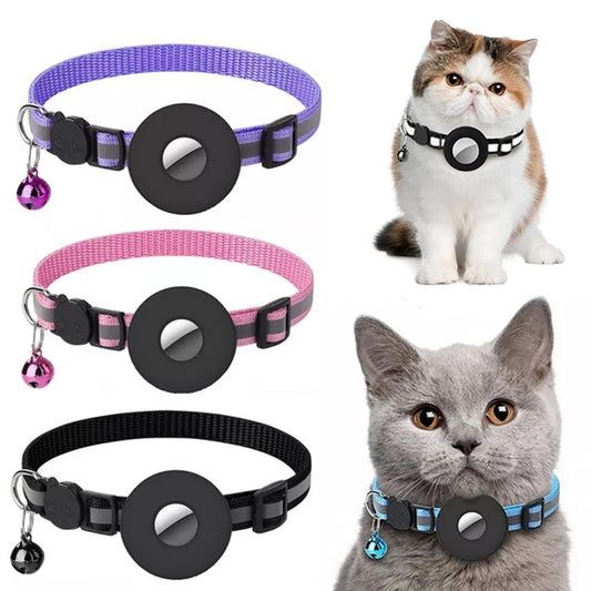 Reflective Nylon Collar with Airtag Holder – Keep Your Pet Safe and Stylish!