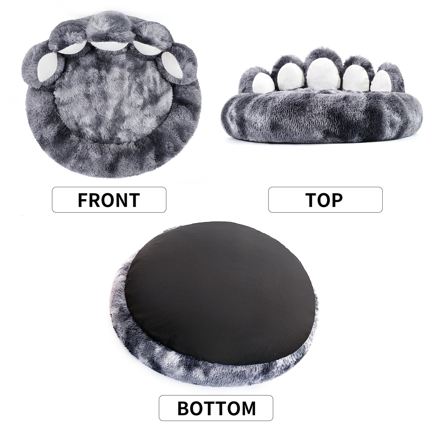 Cozy Bear Paw Dog Bed – Plush, Cute & Comfortable for Small to Medium Pets