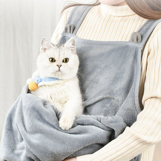 Cozy & Stylish Cat Apron - Soft, Non-Stick Plush Camisole for Your Pet