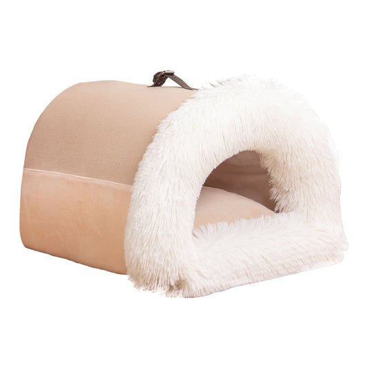 Portable Warm Pet Nest for Cats & Dogs – Cozy, Moisture-Proof Autumn/Winter Bed