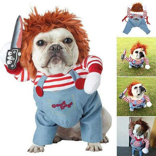 Funny & Scary Halloween Pet Costume for Dogs – Perfect for Parties and Cosplay!