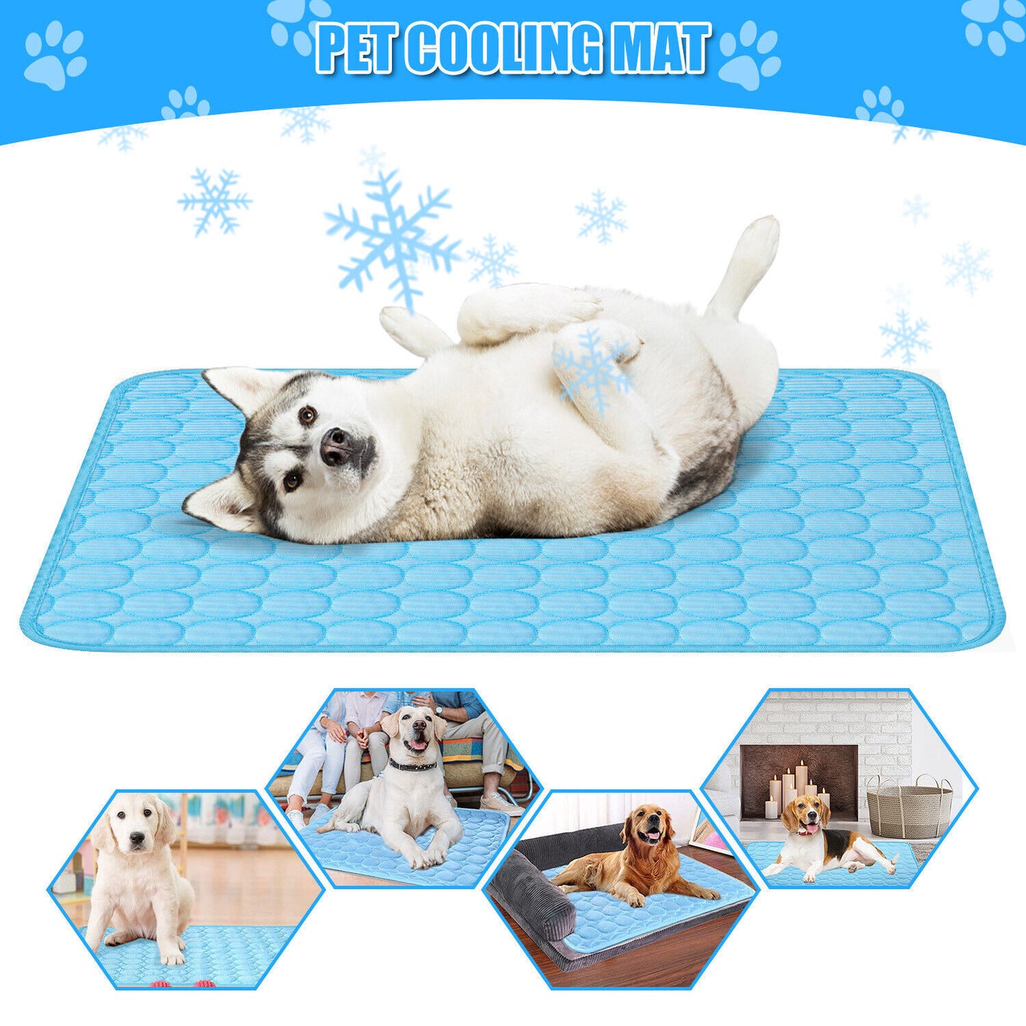 Cooling Mat for Pets – Summer Bed for Dogs & Cats to Stay Cool & Comfortable