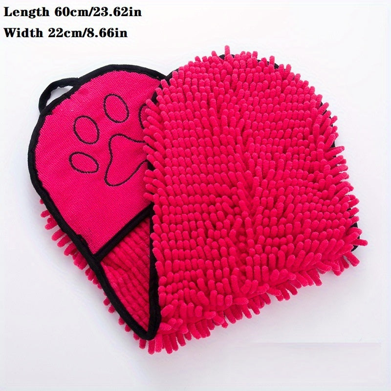 Quick-Dry Microfiber Dog Towel with Hand Pockets – Perfect for Large Pets!