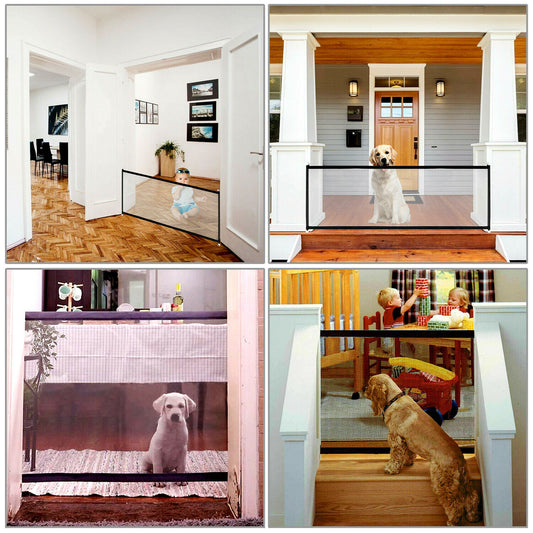 Portable Mesh Safety Gate for Pets & Babies – Ideal for Stairs and Doors