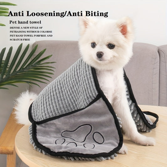 Quick-Dry Microfiber Dog Towel with Hand Pockets – Perfect for Large Pets!