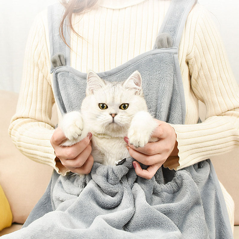Cozy & Stylish Cat Apron - Soft, Non-Stick Plush Camisole for Your Pet