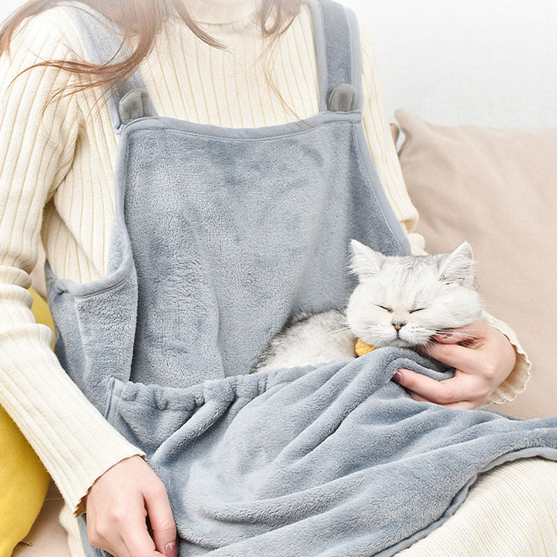 Cozy & Stylish Cat Apron - Soft, Non-Stick Plush Camisole for Your Pet