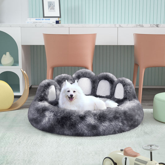 Cozy Bear Paw Pet Bed – Warm, Removable, and Washable Kennel for Deep Sleep