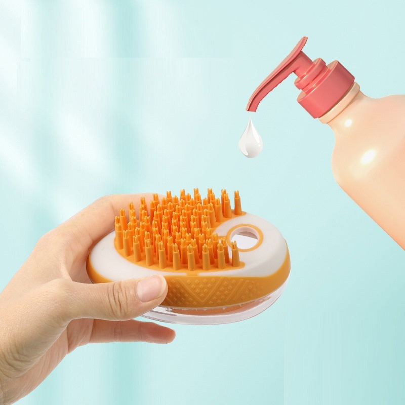 2-in-1 Dog & Cat Bath Brush – Soft Silicone Grooming & Massage Tool