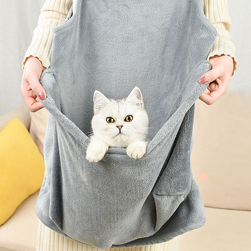 Cozy & Stylish Cat Apron - Soft, Non-Stick Plush Camisole for Your Pet