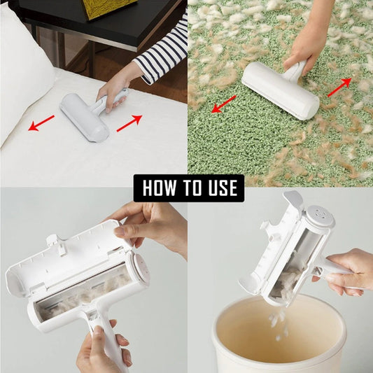 "2-Way Pet Hair Roller Remover – Clean Fur from Furniture, Clothes & Sofas"