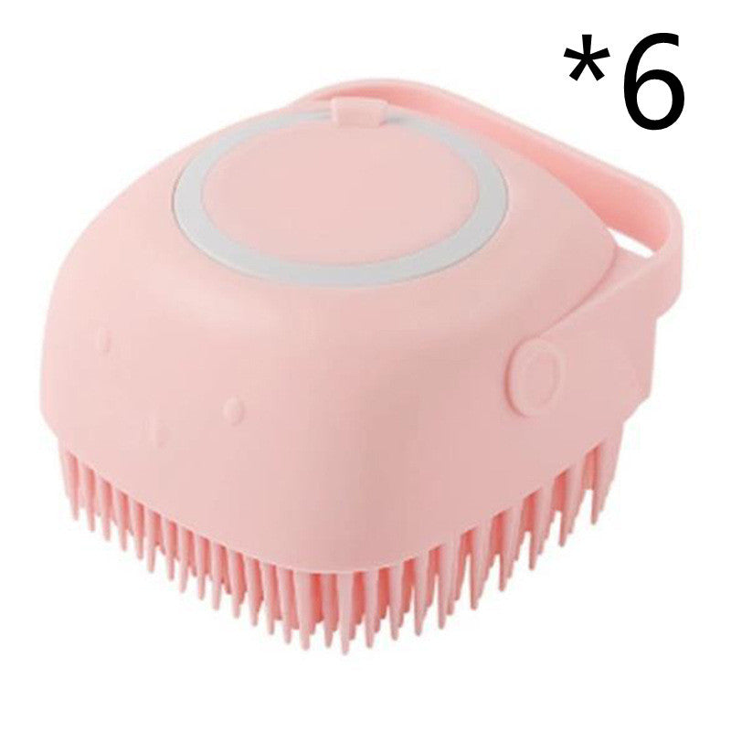 2-in-1 Silicone Dog Bath Massage Gloves – Shampoo Dispenser & Grooming Brush!
