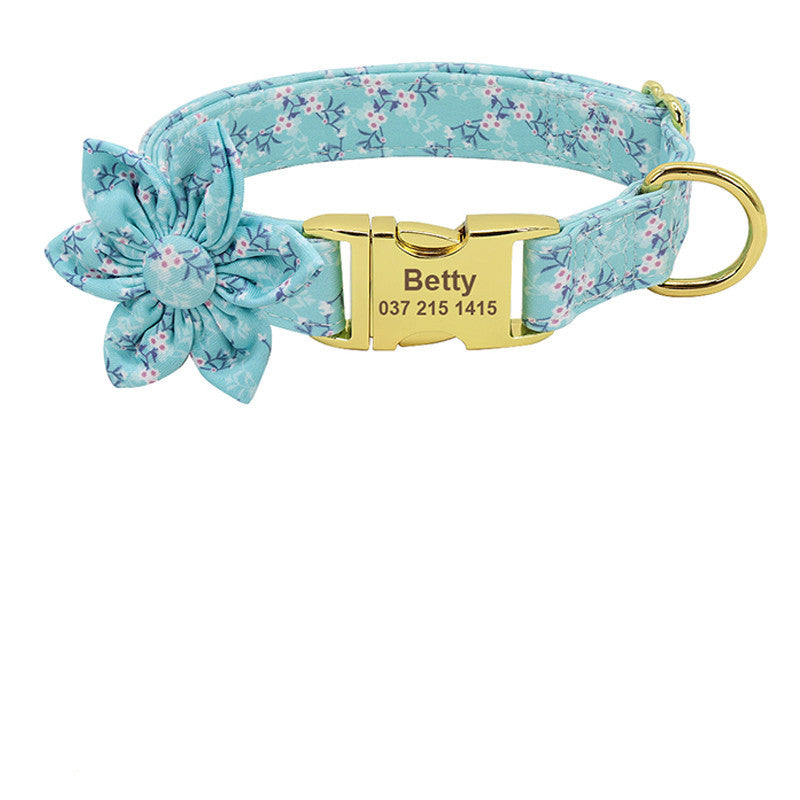 Fashion Printed Personalized Nylon Collar Custom Pet Puppy Cat Collars Engraved ID Tag Collars Accessories
