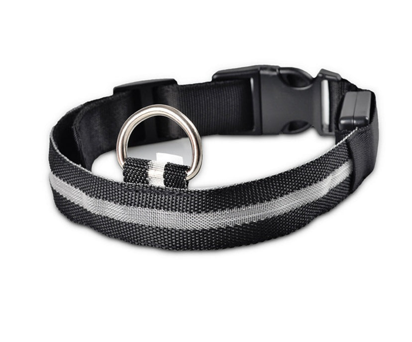 Glow in the Dark LED Pet Collar for Night Safety – Adjustable & Flashing