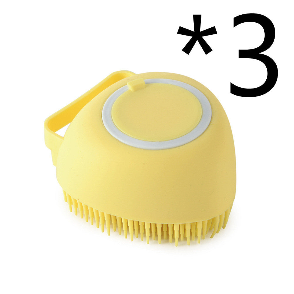 2-in-1 Silicone Dog Bath Massage Gloves – Shampoo Dispenser & Grooming Brush!