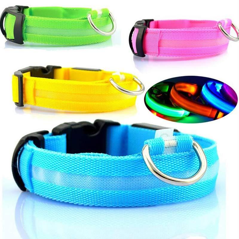 Glow in the Dark LED Pet Collar for Night Safety – Adjustable & Flashing