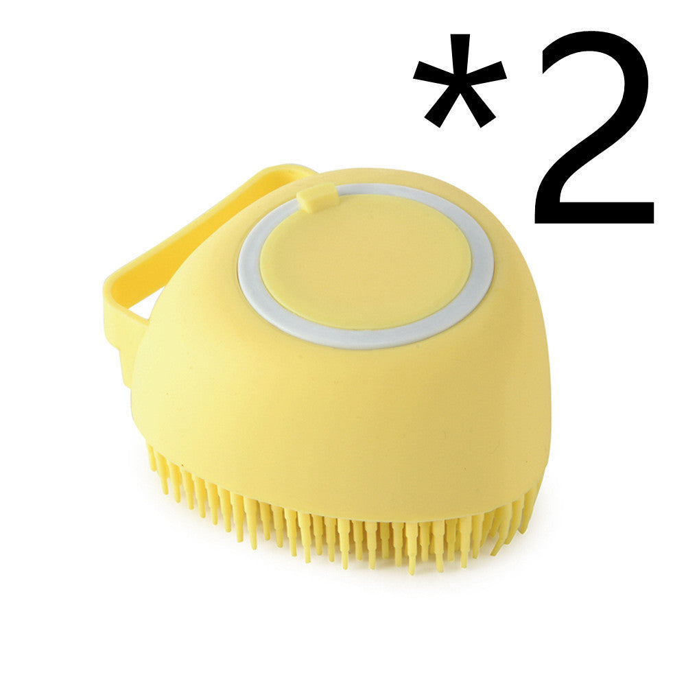 2-in-1 Silicone Dog Bath Massage Gloves – Shampoo Dispenser & Grooming Brush!