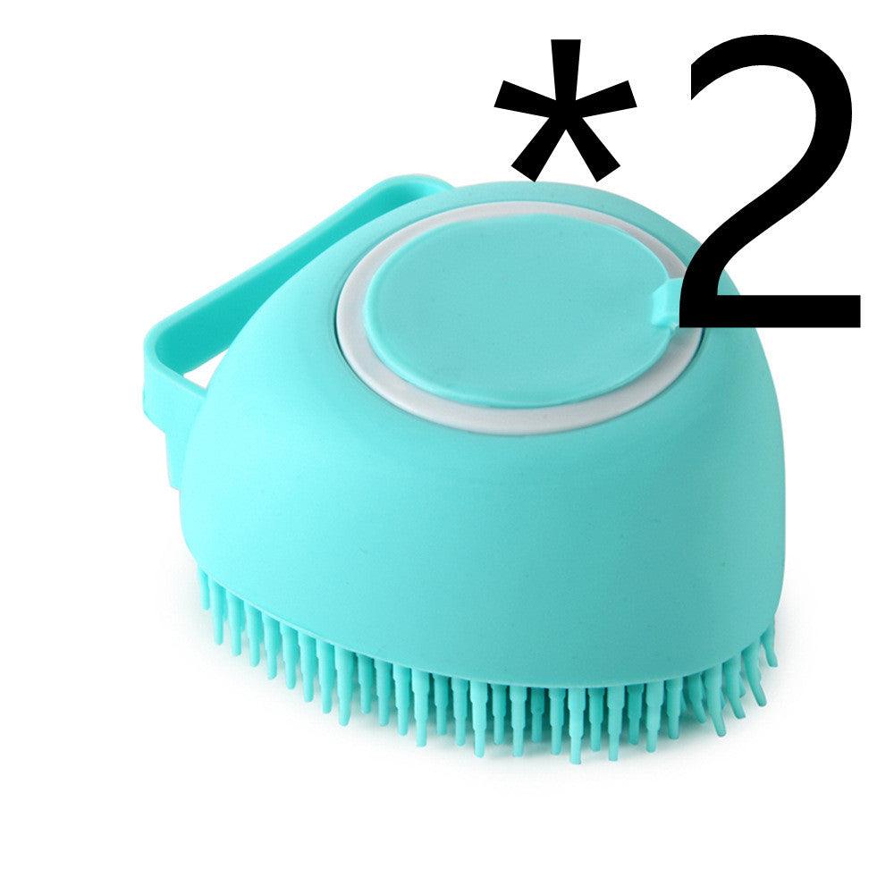 2-in-1 Silicone Dog Bath Massage Gloves – Shampoo Dispenser & Grooming Brush!