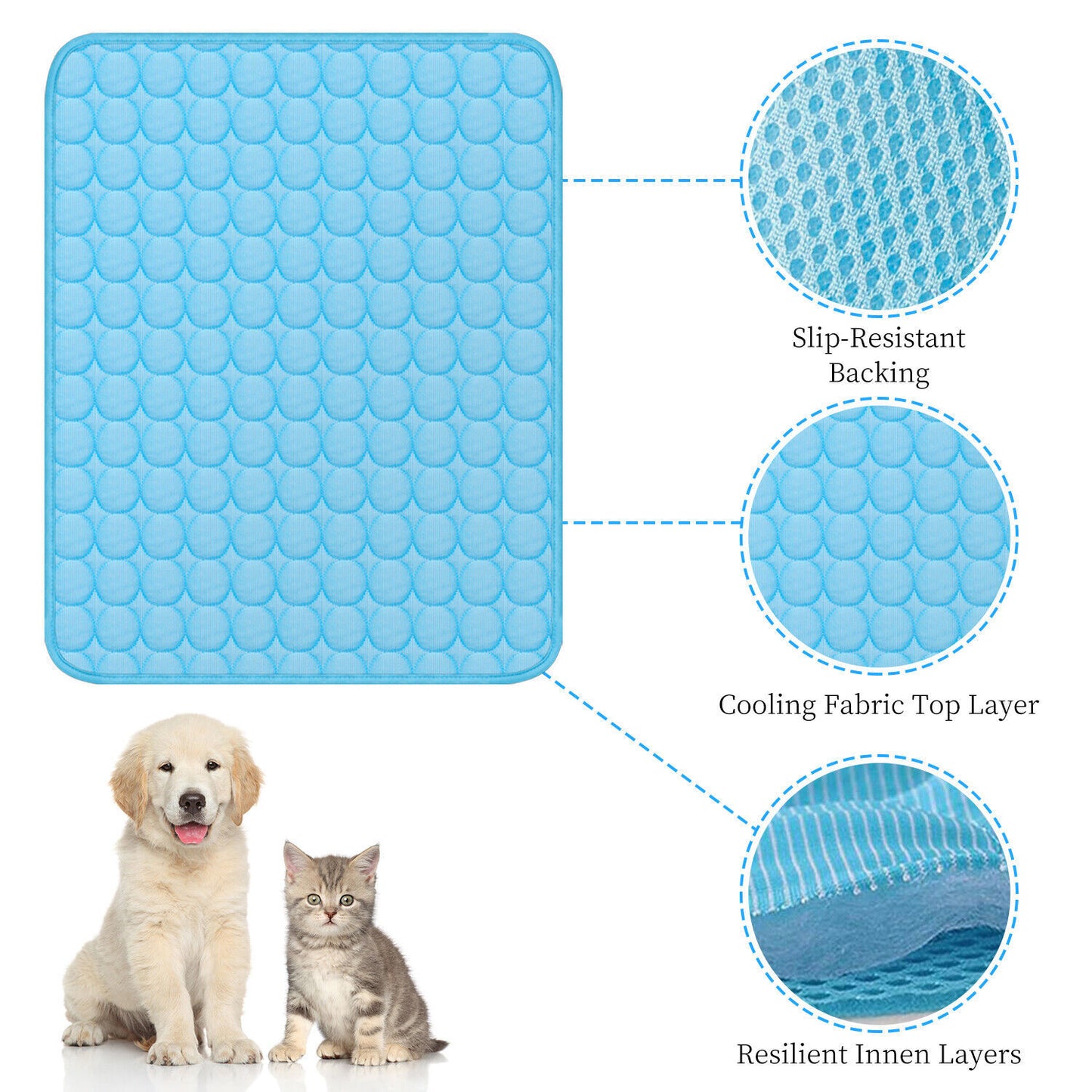 Cooling Mat for Pets – Summer Bed for Dogs & Cats to Stay Cool & Comfortable
