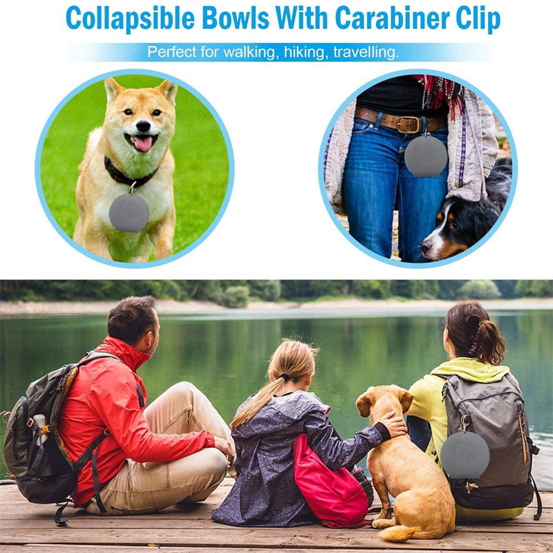 Portable Rubber Foldable Double Pet Bowl – Convenient, Space-Saving Feeding Solution!