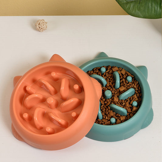 Pet Cat Slow Feeder Bowls Anti Choking Slow Feeder Dish Bowl Home Dog Eating Plate Anti Gulping Bowl Supplies