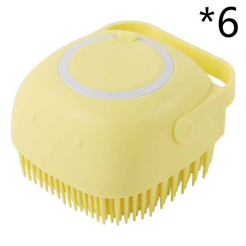 2-in-1 Silicone Dog Bath Massage Gloves – Shampoo Dispenser & Grooming Brush!