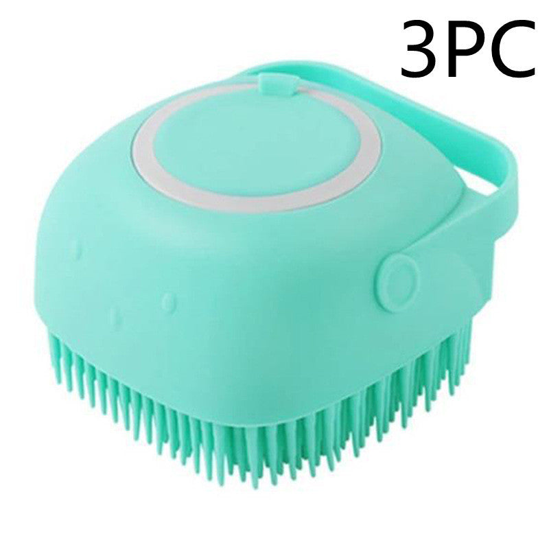 2-in-1 Silicone Dog Bath Massage Gloves – Shampoo Dispenser & Grooming Brush!