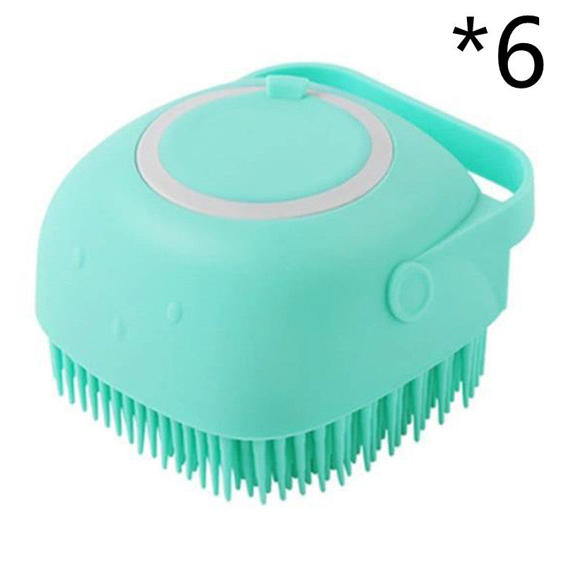 2-in-1 Silicone Dog Bath Massage Gloves – Shampoo Dispenser & Grooming Brush!