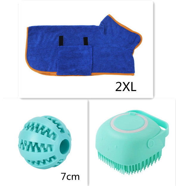 2-in-1 Silicone Dog Bath Massage Gloves – Shampoo Dispenser & Grooming Brush!